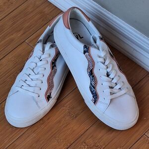 NWOB Madewell‎ Sidewalk Lo Sneakers in Snake Embossed Leather 9.5 M Wave Edition